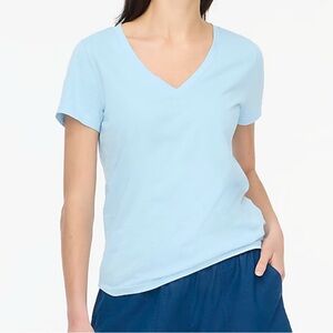 NWT- JCREW Baby Blue V-Neck T-Shirt
